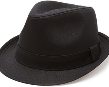 Classic Trilby Short Brim 100% Cotton Twill Fedora Hat with …