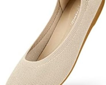 Arromic Flats Shoes for Women, Washable Round Toe Knit Balle…