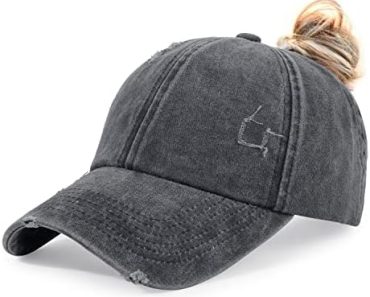 HH HOFNEN Ponytail Hats Womens Washed Distressed Baseball Ca…
