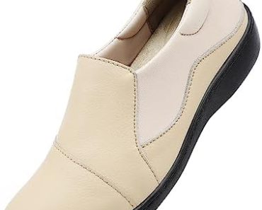 Women’s Comfort Leather Loafers Cute Casual Slip On Lightwei…