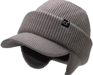 C.C Trendy Strechy Comfortable Fit Soft Beanie with Visor Br…