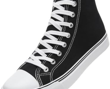 ZGR Men’s High Top Canvas Sneakers Lace Up Classic Casual Wa…