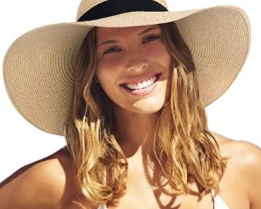 FURTALK Womens Sun Straw Hat Wide Brim UPF 50 Summer Hat Fol…