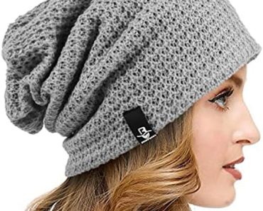 VECRY Womens Knit Slouchy Beanie Ribbed Baggy Skull Cap Turb…