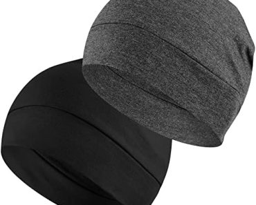 Headshion Cotton Skull Caps for Men Women,2-Pack Lightweight…