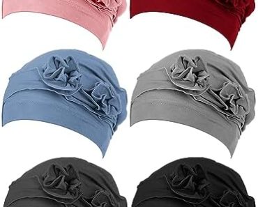 6 Pieces Women Turban Flower Caps Chemo Headwear Cap Vintage…