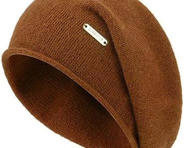 QUEENFUR Knit Slouchy Beanie Hats for Women Cashmere Ski Cap…