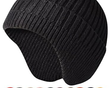 HiRui Knitted Beanie Hats Winter Hats Ear Covers for Men Wom…