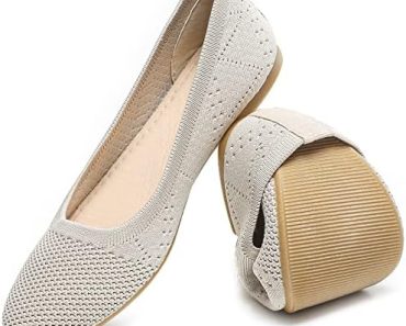 HEAWISH Comfortable Round Toe Flats Shoes Women, Slip On Bal…