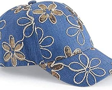 PGI Traders Embroidered Flowers Baseball Hat | Embellished F…