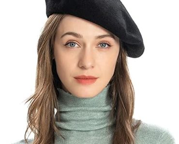 ZLYC Wool French Beret Hat Solid Color Beret Cap for Women G…