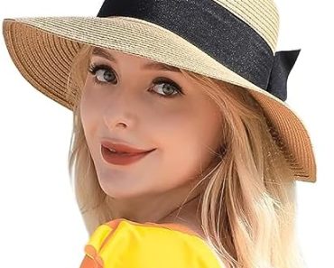 Beach Hats for Women, Wide Brim Sun Straw Hat for Women UPF …