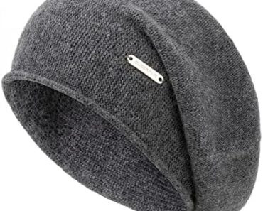 QUEENFUR Knit Slouchy Beanie Hats for Women Cashmere Ski Cap…