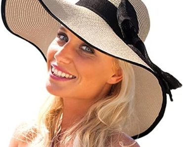 Karcusiny Sun Hat Womens Foldable Straw Hats Wide Brim Beach…