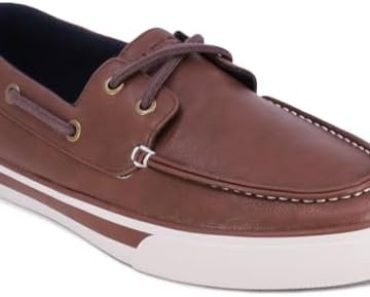 Nautica Men’s Lace-Up Boat Shoe, Two-Eyelet Casual Loafer, F…