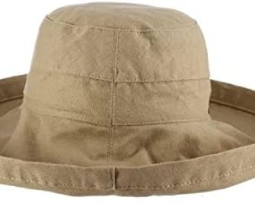 Scala Women’s Cotton Hat with Inner Drawstring and Upf 50+ R…