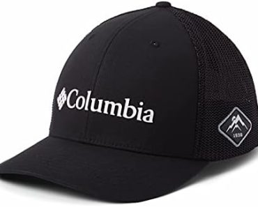 Columbia Men’s Mesh Ballcap, Black/White, Small/Medium