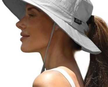 FURTALK Sun Hats for Women with Ponytail Hole Wide Brim Outd…