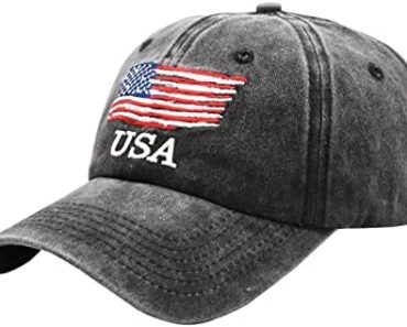 ZelkaWang Embroidered American Flag hat USA Baseball Cap USA…