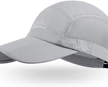 ELLEWIN Unisex Baseball Cap UPF 50 Unstructured Hat with Fol…