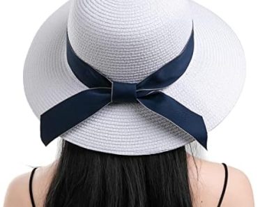 FARVALUE Women’s Sun Beach Straw Hat Foldable Floppy Hats Su…