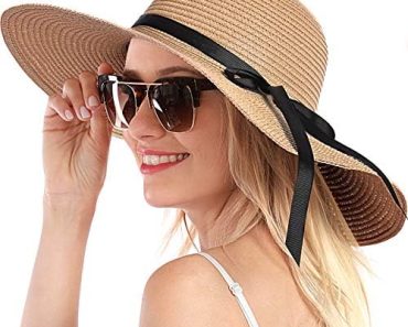 Double Couple Womens Straw Hat Wide Brim Floppy Beach Sun Ha…