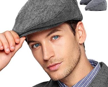 2Pack Adjustable Newsboy Hats for Men Flat Cap Mens Irish Ca…