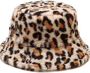 Umeepar Winter Faux Fur Bucket Hat Fluffy Warm Hat for Women…