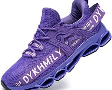 DYKHMILY Women’s Safety Toe Sneakers Wide Lightweight Cushio…