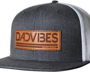 DadVibes Leather Patch Snapback Hat – Baseball Cap for Dads